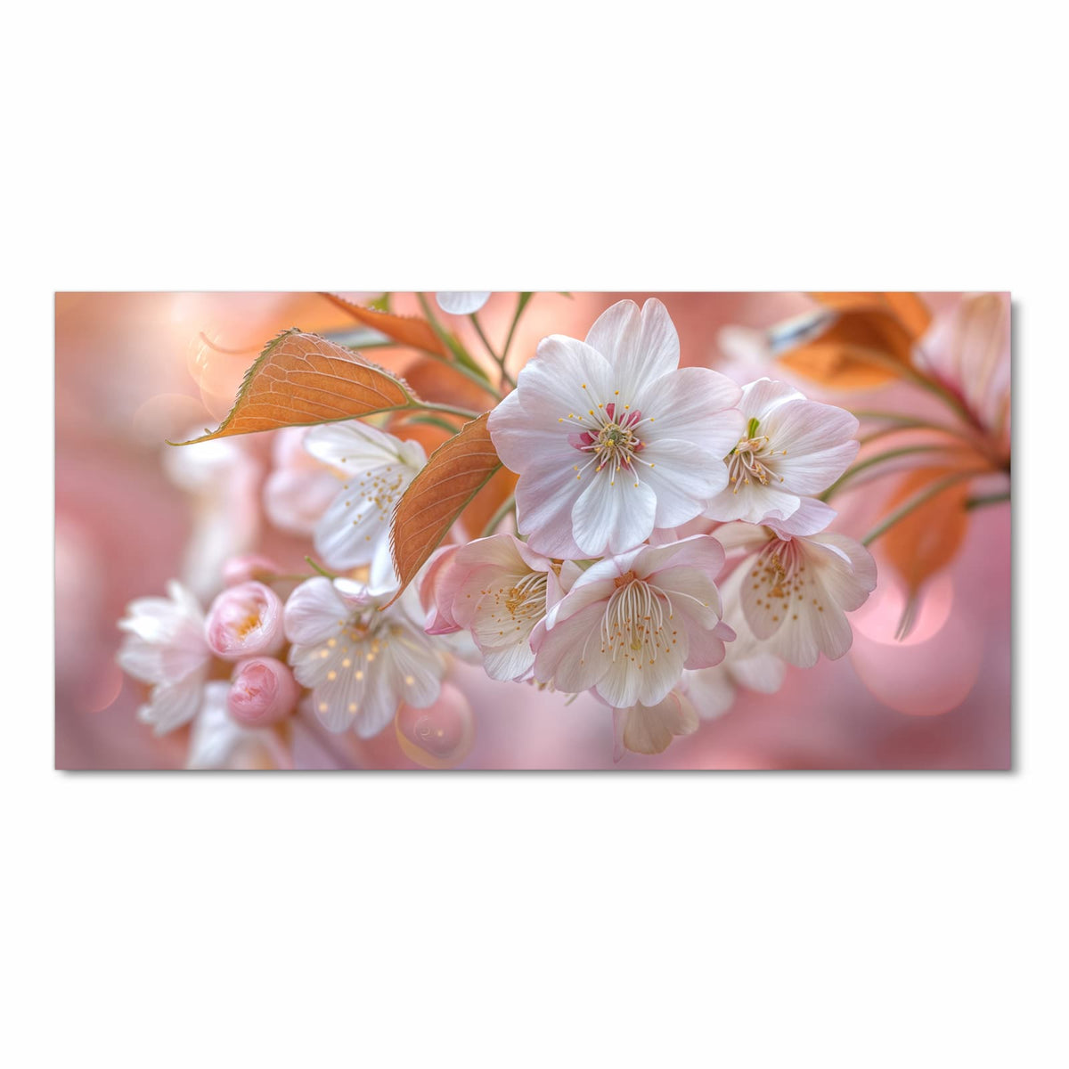 Hygienischer Küchenläufer mit Motiv Blühende Blüten in Frontansicht