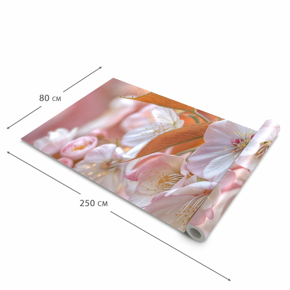 Waschbarer rutschfester Küchenteppich mit Motiv Blühende Blüten in der Grösse 60x300 cm