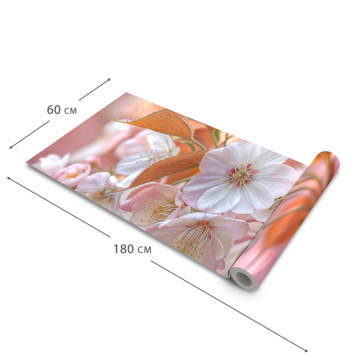 Komfortabler waschbarer Läufer für die Küche mit Motiv Blühende Blüten in der Grösse 60x270 cm
