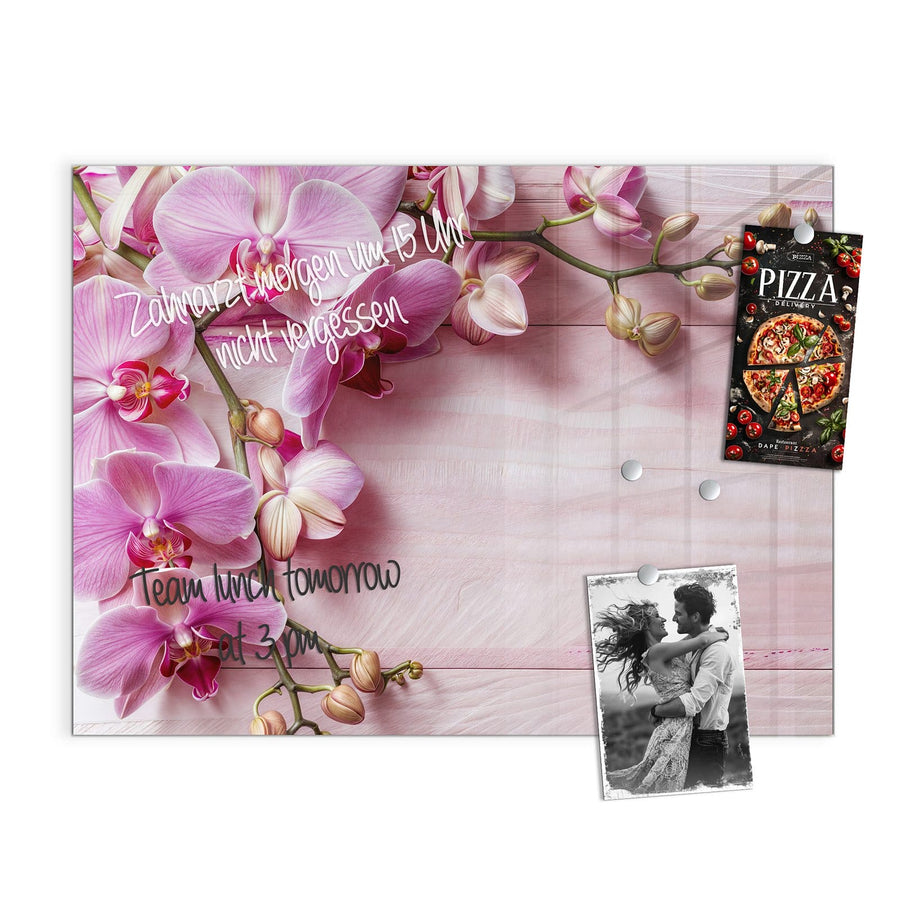 Maße Magnettafel - Rosa Orchideenzweig