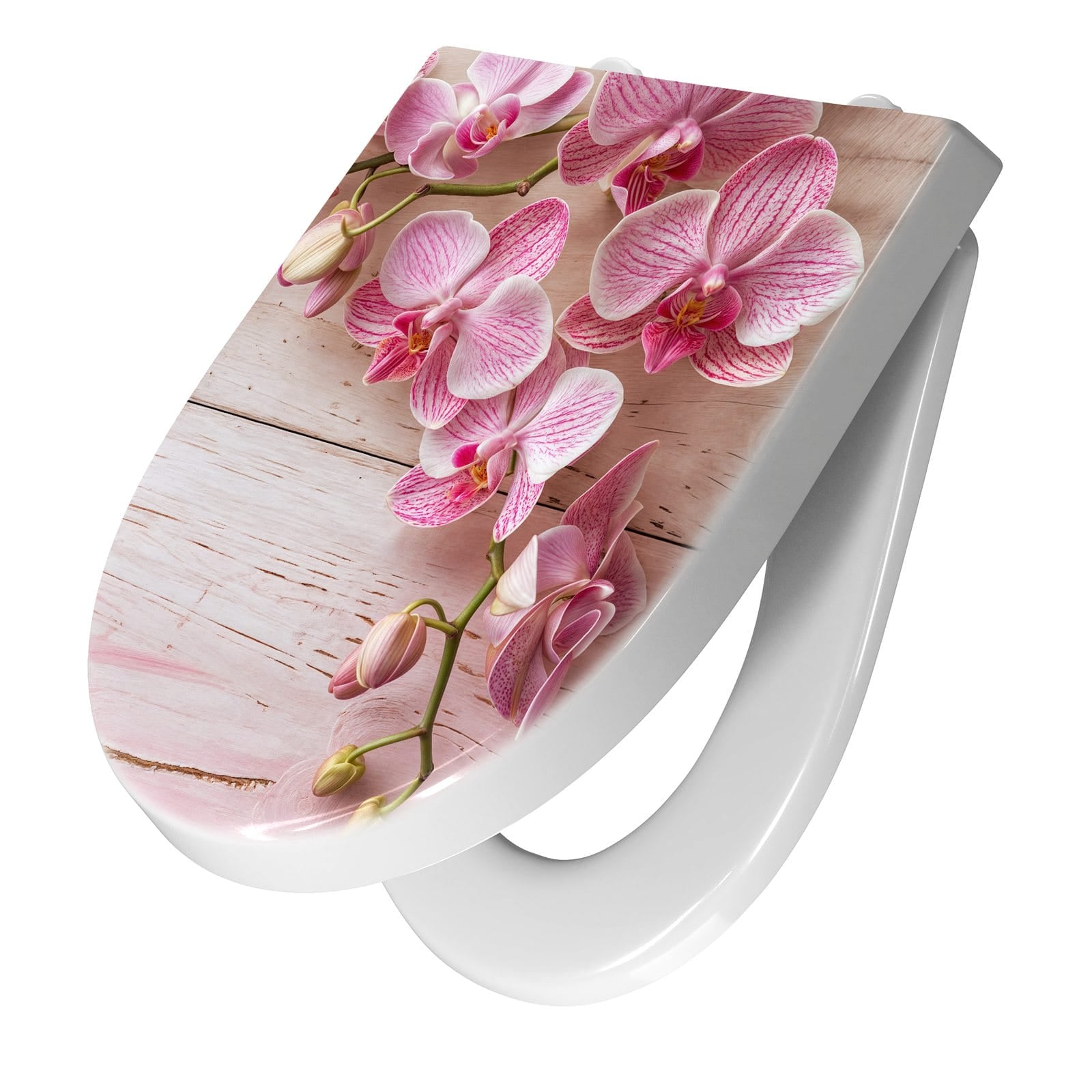 WC-Sitz mit Absenkautomatik Orchideen_tabletop