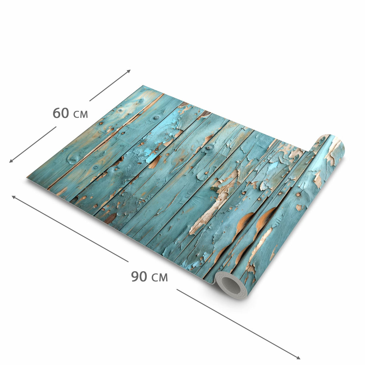 Wasserabweisender waschbarer Küchenteppich mit Motiv Abblätternde Holzplanken in der Grösse 60x240 cm