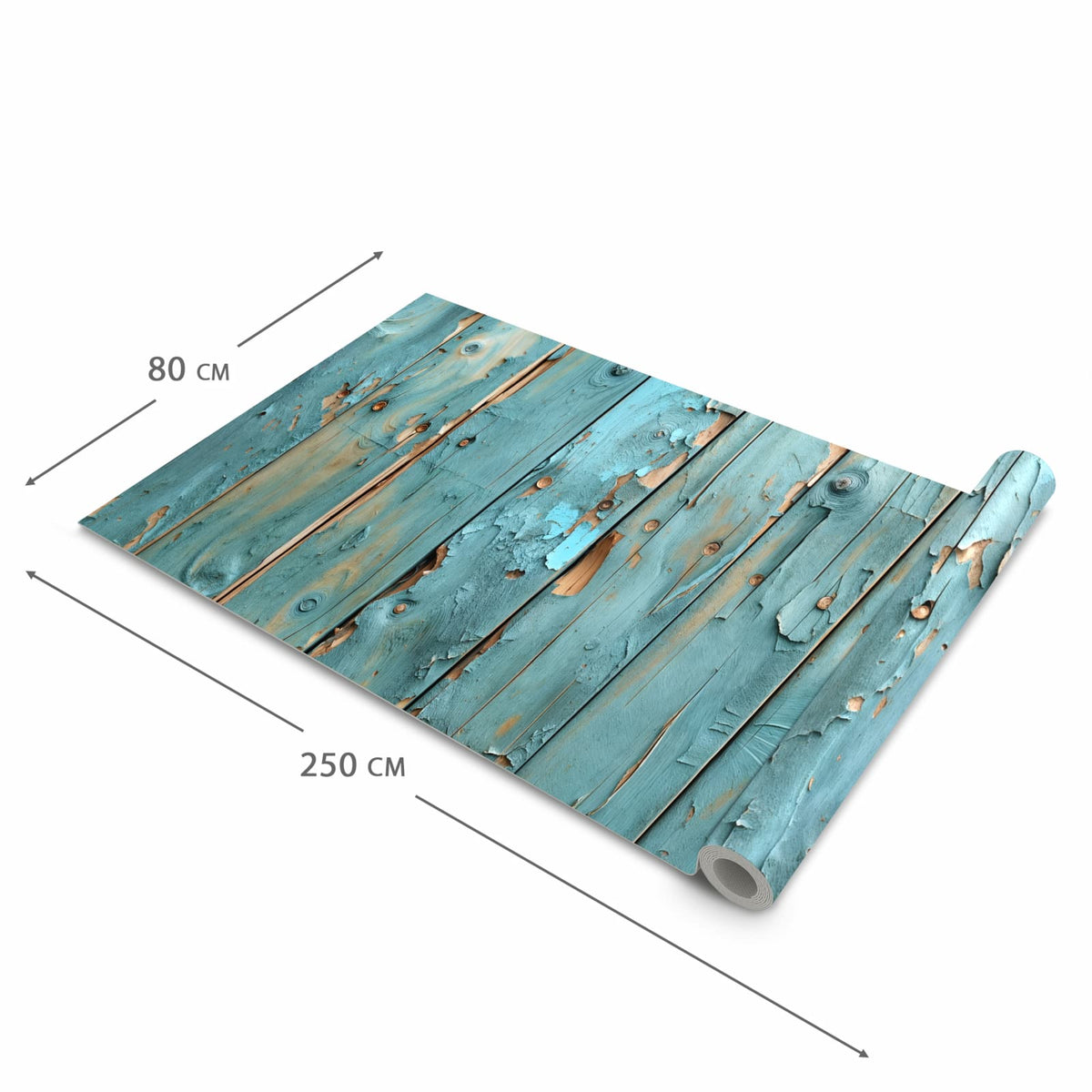 Schmutzabweisender rutschfester Küchenteppich mit Motiv Abblätternde Holzplanken in der Größe 60x240 cm