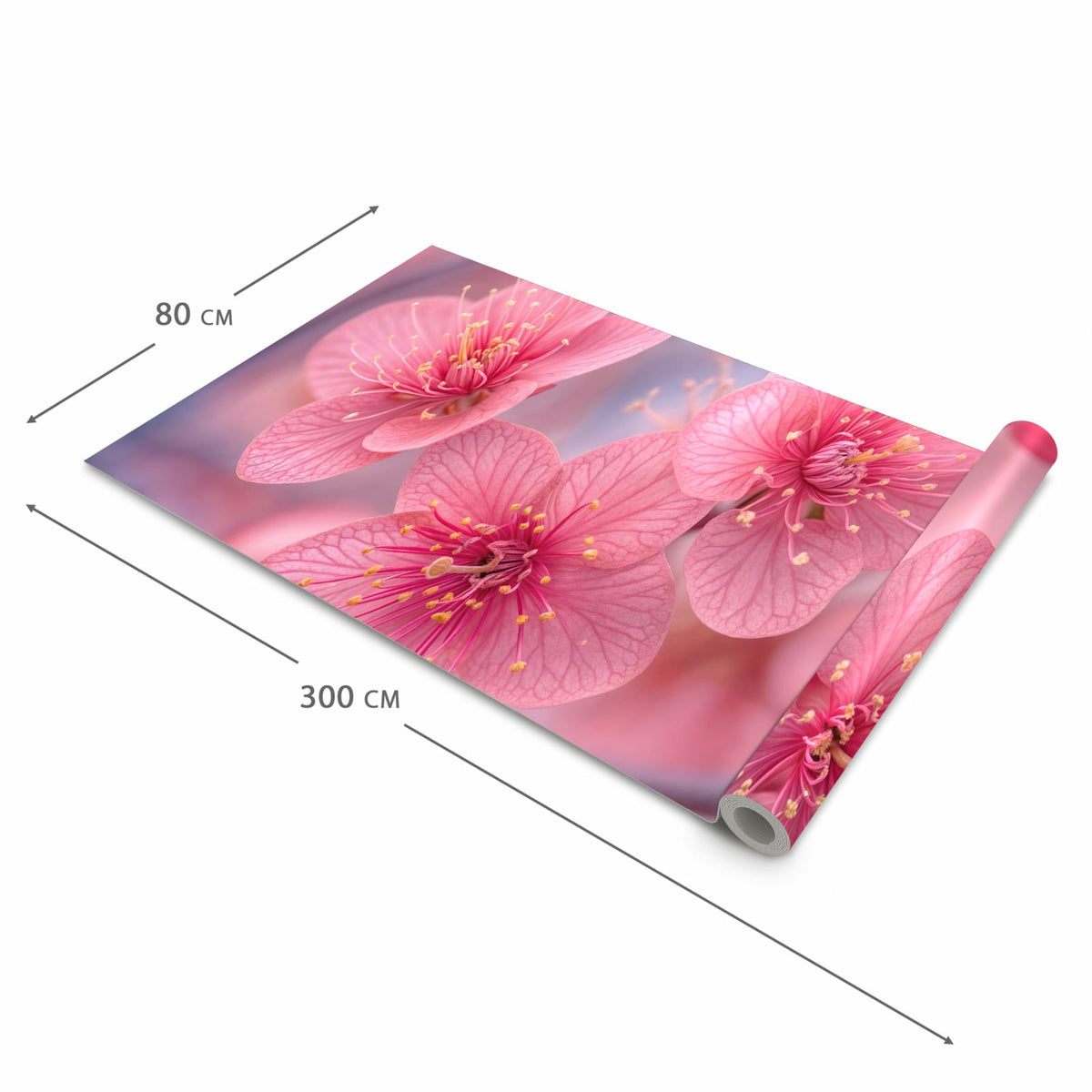 Bodenschonender rutschfester Küchenteppich mit Motiv Blütenzauber in der Grösse 60x240 cm