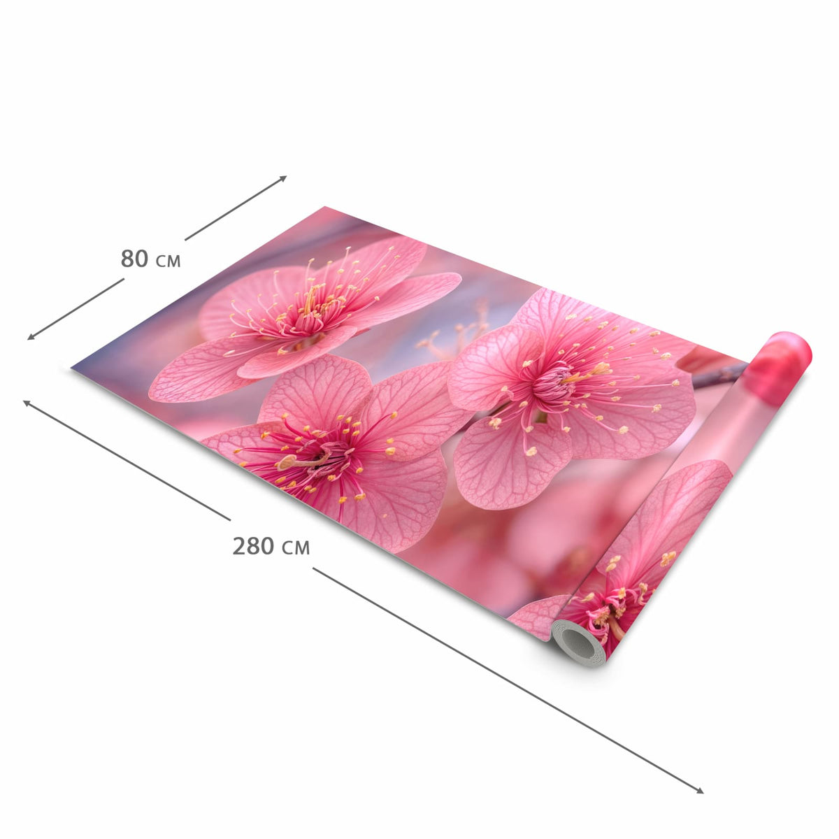 Waschbarer Küchenteppich mit Motiv Blütenzauber in der Größe 60x240 cm für Ordnung
