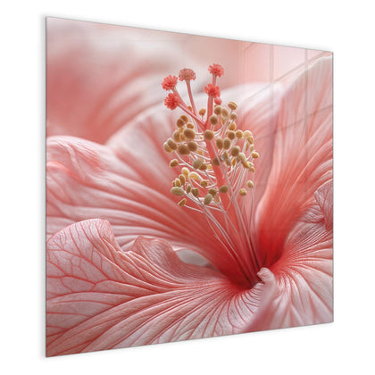 Magnettafel mit dem Motiv Rosa Hibiskusblüte