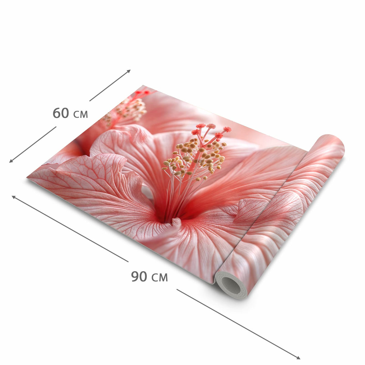 Langlebiger rutschfester Küchenteppich mit Motiv Blumenzauber in der Grösse 60x150 cm