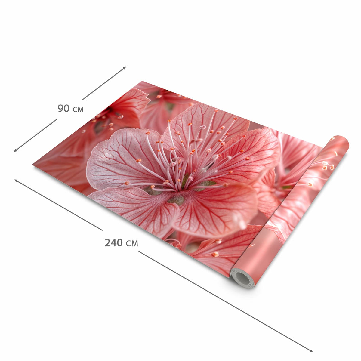 Abriebfester Küchenteppich mit Motiv Stille Blumenpracht in der Grösse 60x150 cm