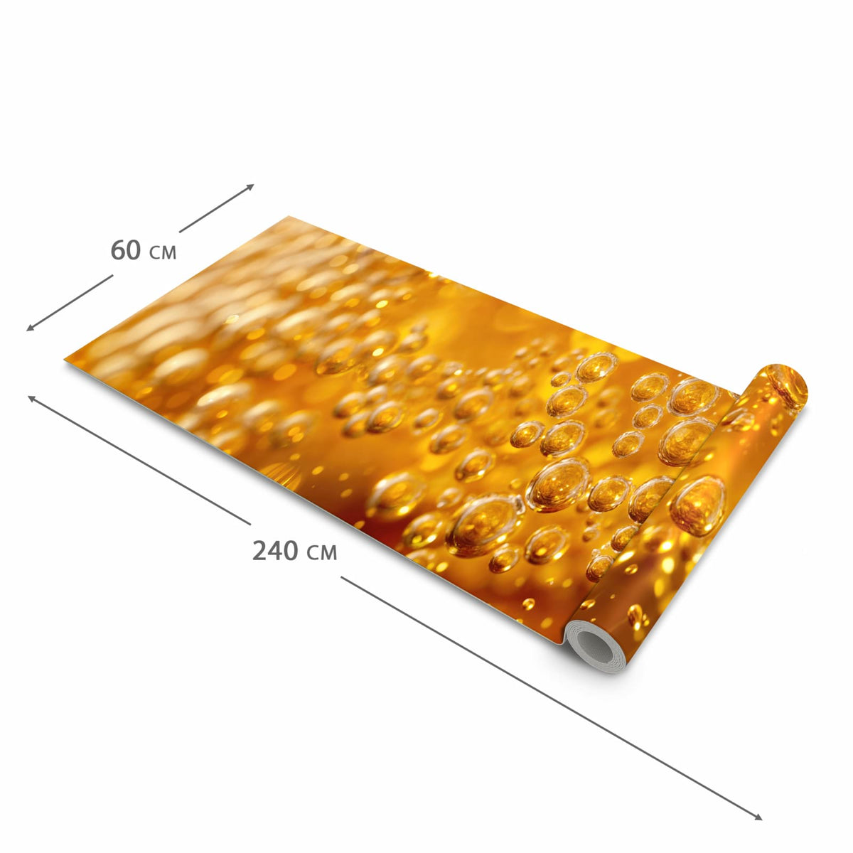 Hygienischer abwaschbarer Küchenteppich mit Motiv Sprudelnde Blasen in der Grösse 80x280 cm