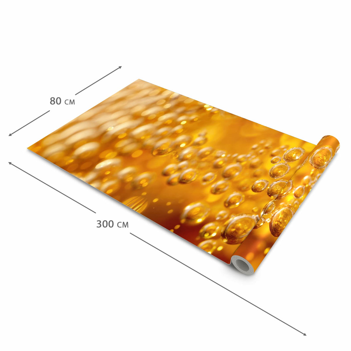 Küchenläufer mit Motiv Sprudelnde Blasen in der Grösse 80x280 cm für Ordnung & Übersicht