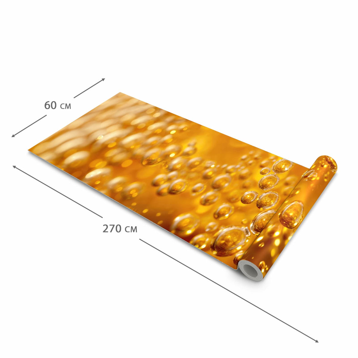 Strapazierfähiger Küchenläufer mit Motiv Sprudelnde Blasen in der Grösse 80x280 cm