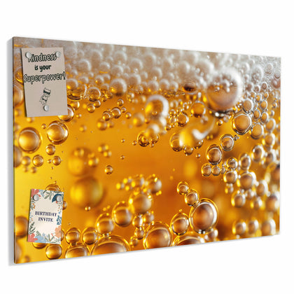 Metall Magnettafel mit dem Motiv Goldene Bläschen