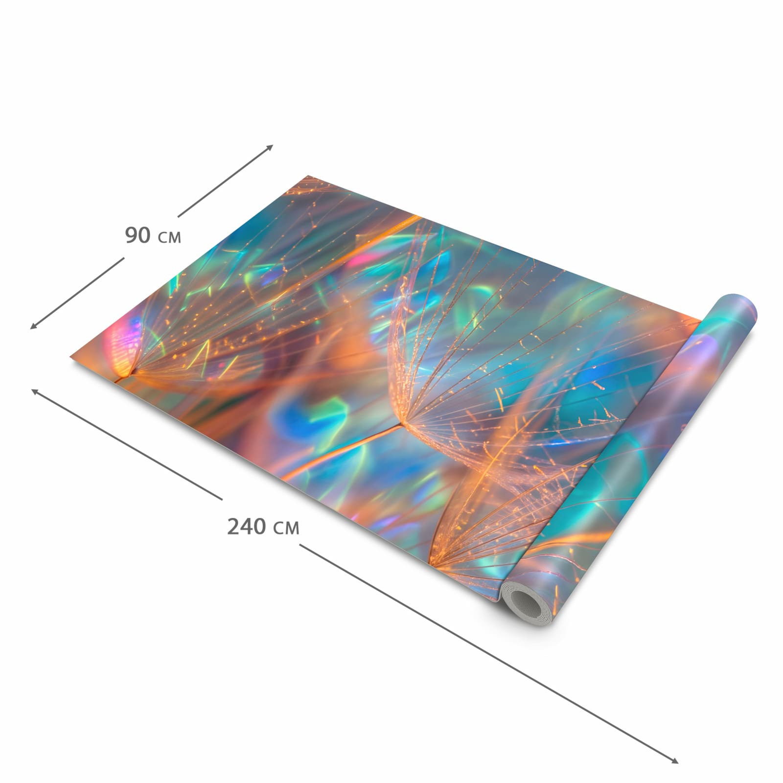 Waschbarer Küchenteppich mit Motiv Schimmernde Natur in der Grösse 80x280 cm für sichere Aufbewahrung