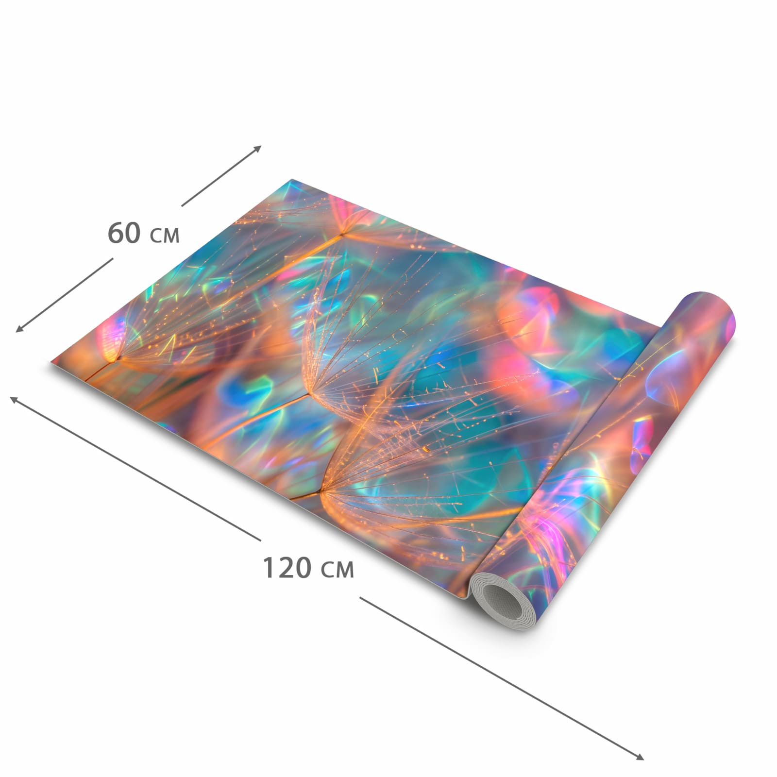 Waschbarer dünner Küchenteppich mit Motiv Schimmernde Natur in der Grösse 80x250 cm