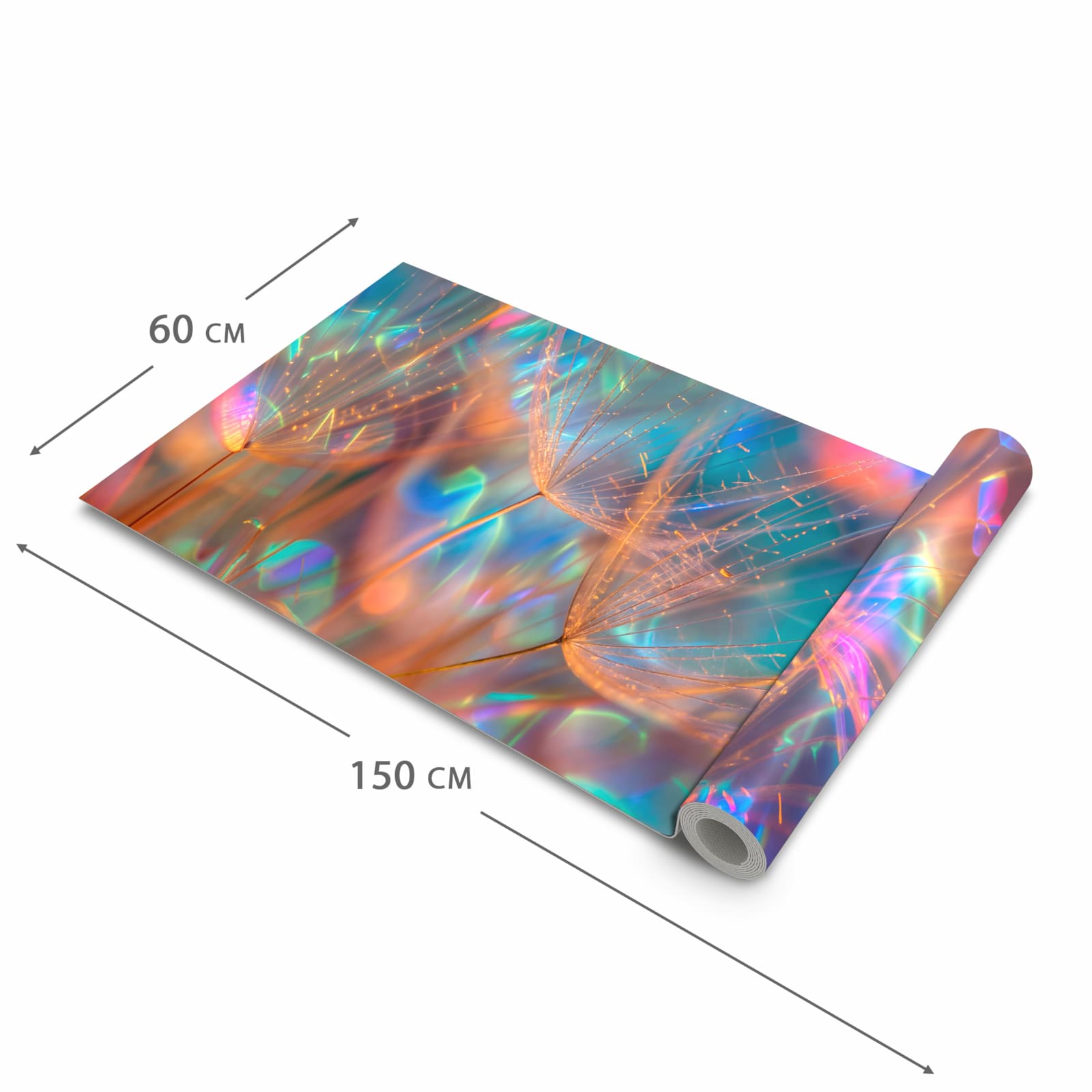 Hygienischer Teppich fürs Esszimmer mit Motiv Schimmernde Natur in der Grösse 80x250 cm