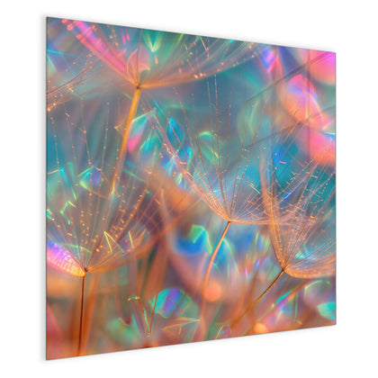 Magnettafel mit dem Motiv Bunte Pusteblume