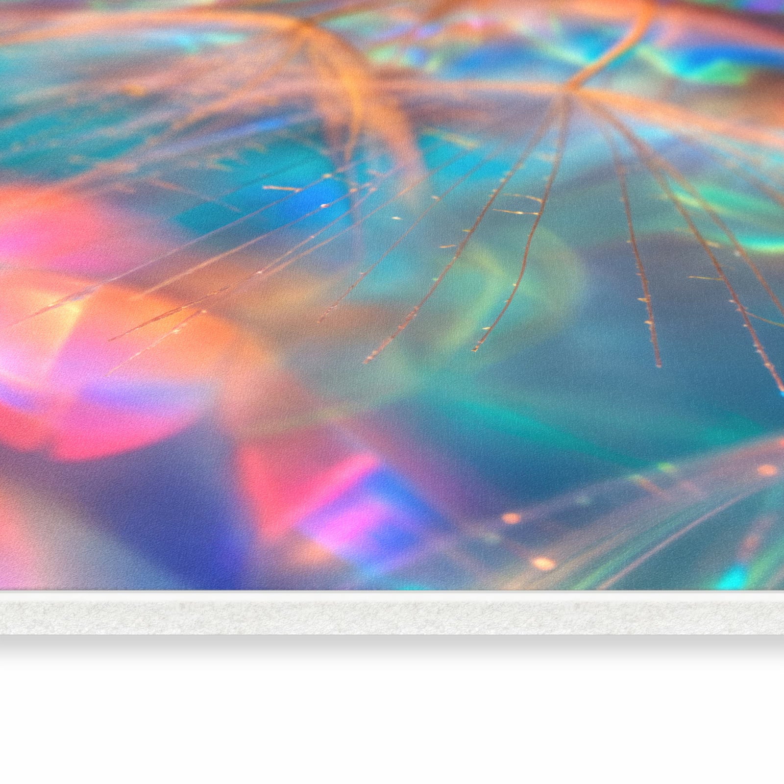 Langlebiger Küchenläufer mit Motiv Schimmernde Natur in seitlicher Ansicht