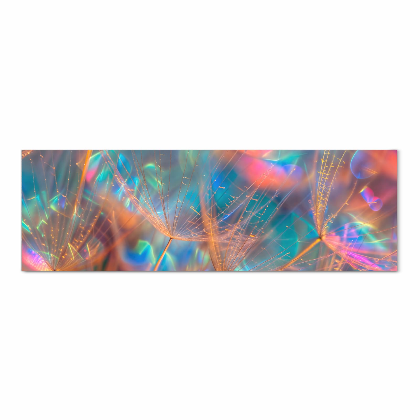 Abriebfester rutschfester Küchenteppich mit Motiv Schimmernde Natur in Frontansicht