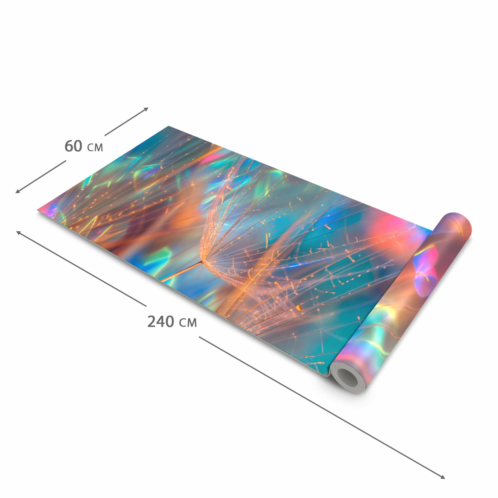 Waschbarer rutschfester Küchenteppich mit Motiv Schimmernde Natur in der Größe 80x250 cm