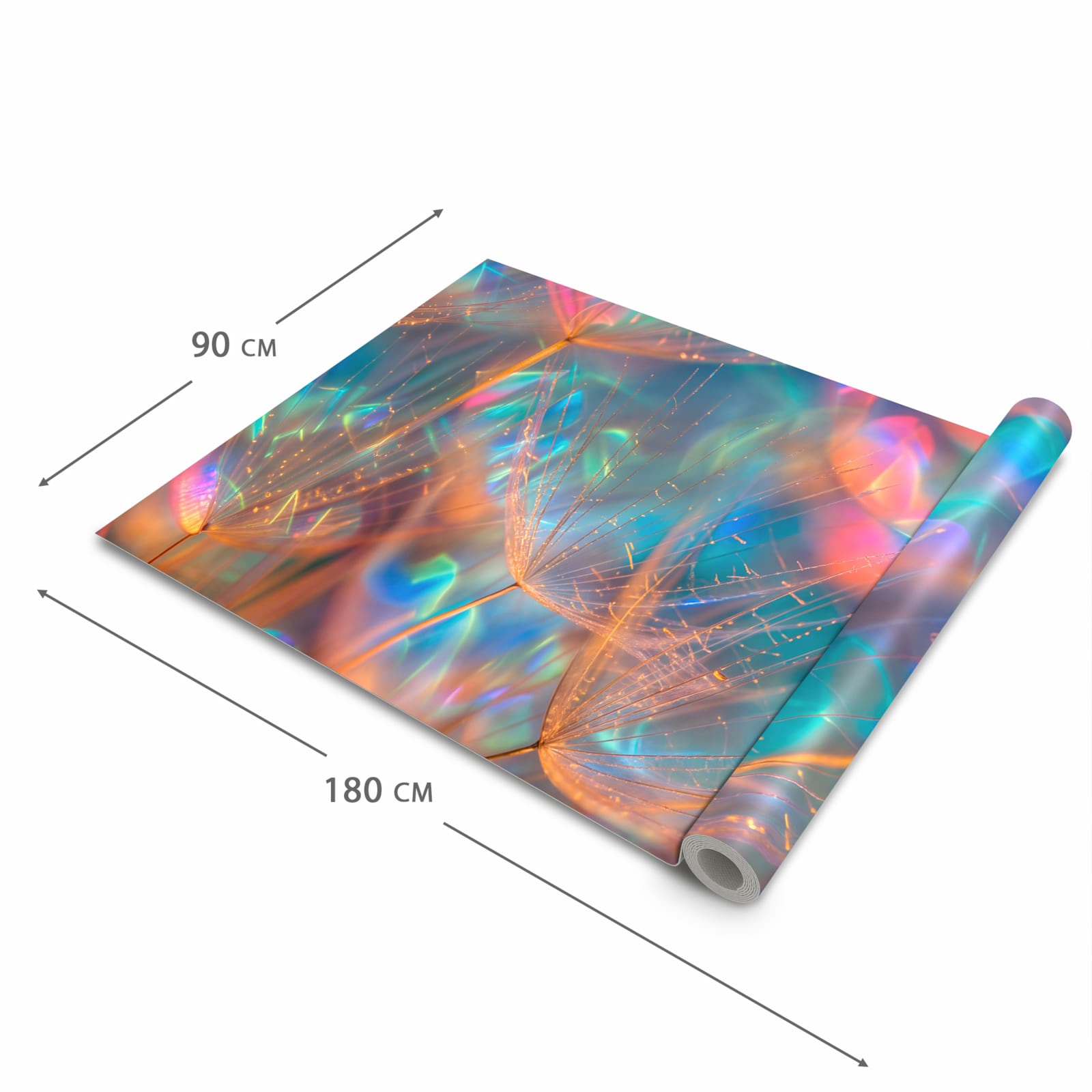 Formstabiler waschbarer Küchenteppich mit Motiv Schimmernde Natur in der Grösse 80x280 cm