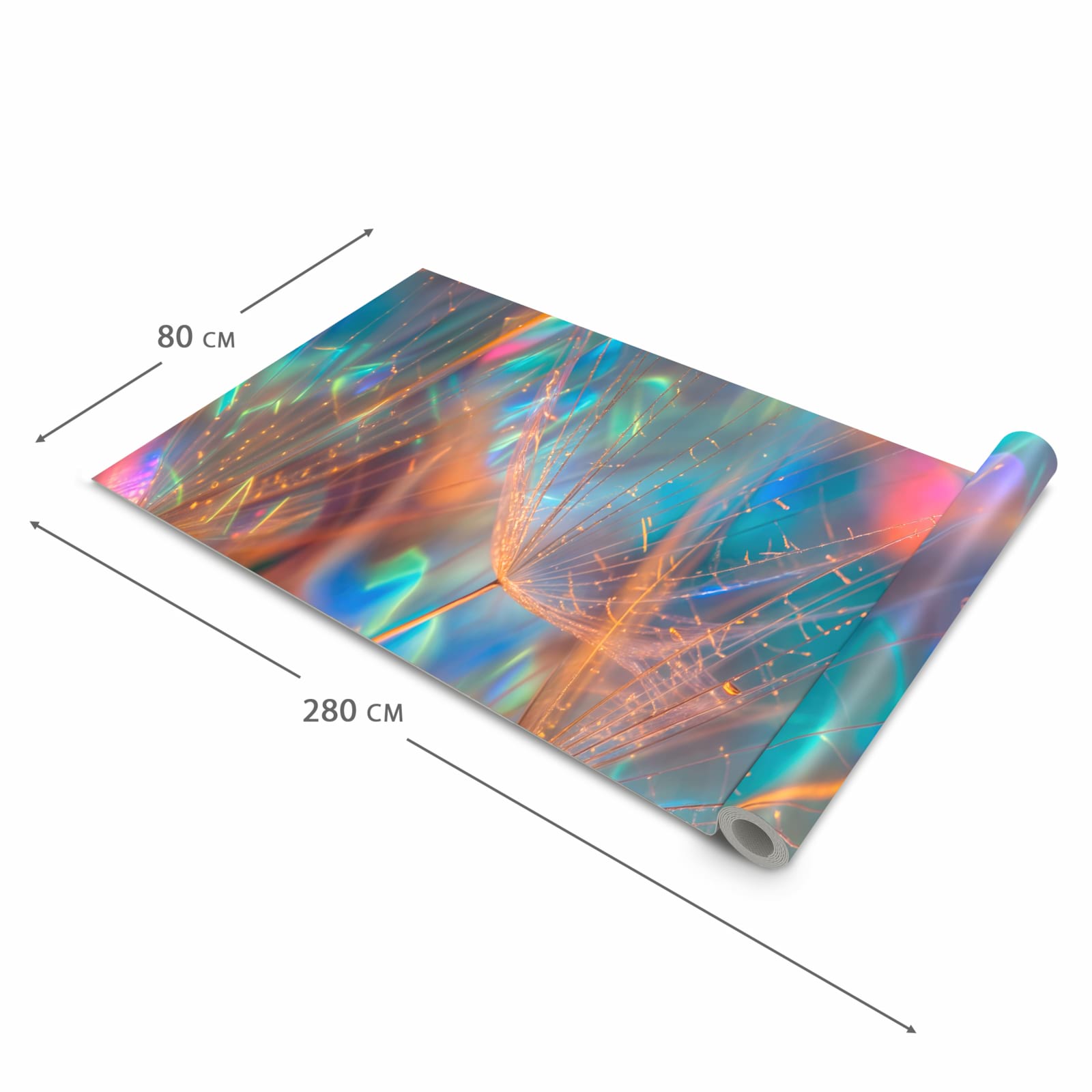 Bodenschonender rutschfester Küchenteppich mit Motiv Schimmernde Natur in der Grösse 80x250 cm