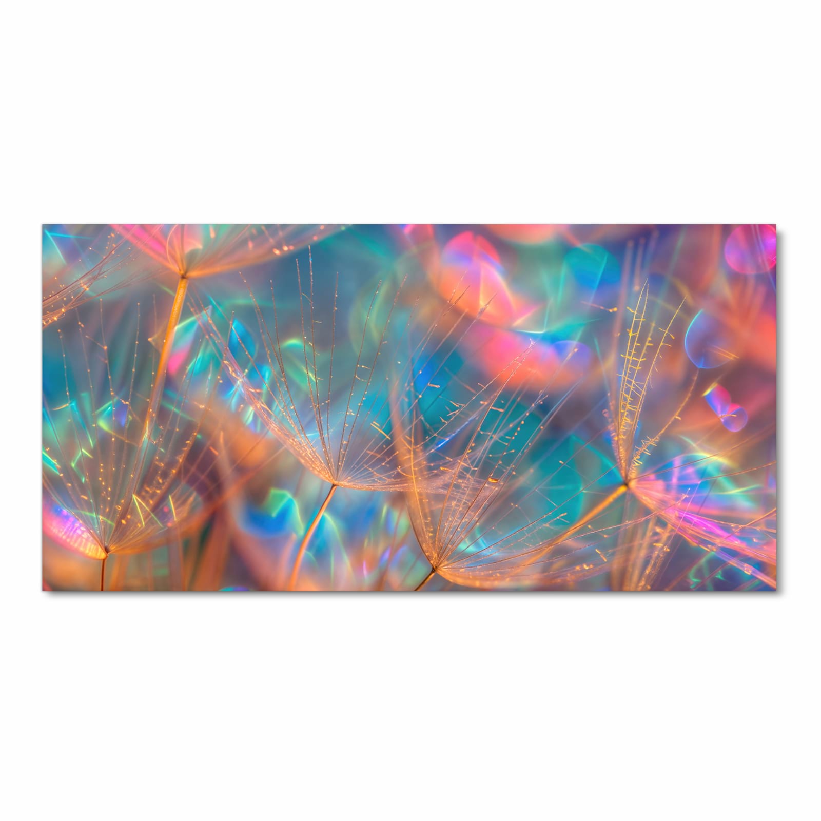 Waschbarer Teppich für Esstisch mit Motiv Schimmernde Natur in Frontansicht für Ordnung