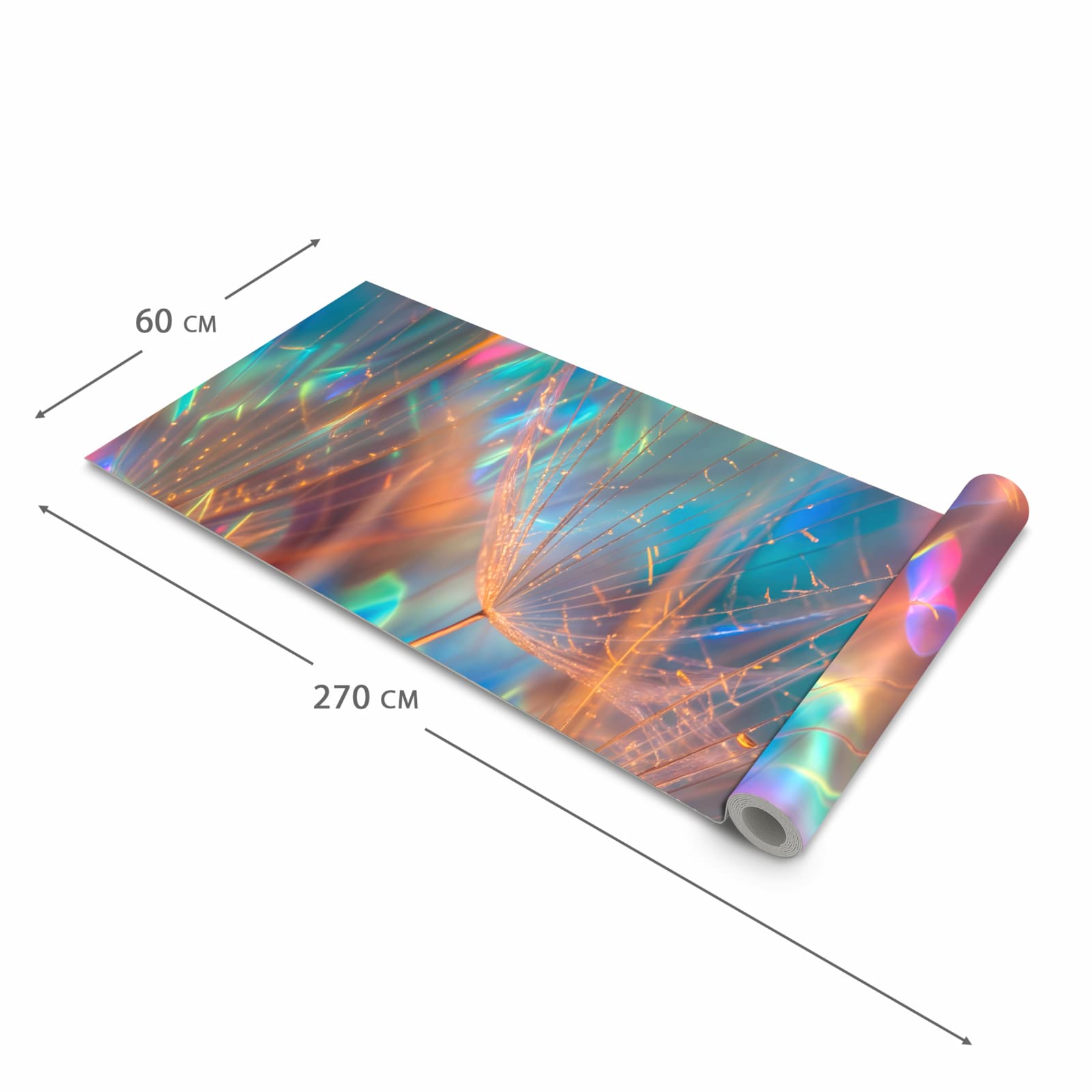 Langlebiger Bodenläufer mit Motiv Schimmernde Natur in der Grösse 80x250 cm