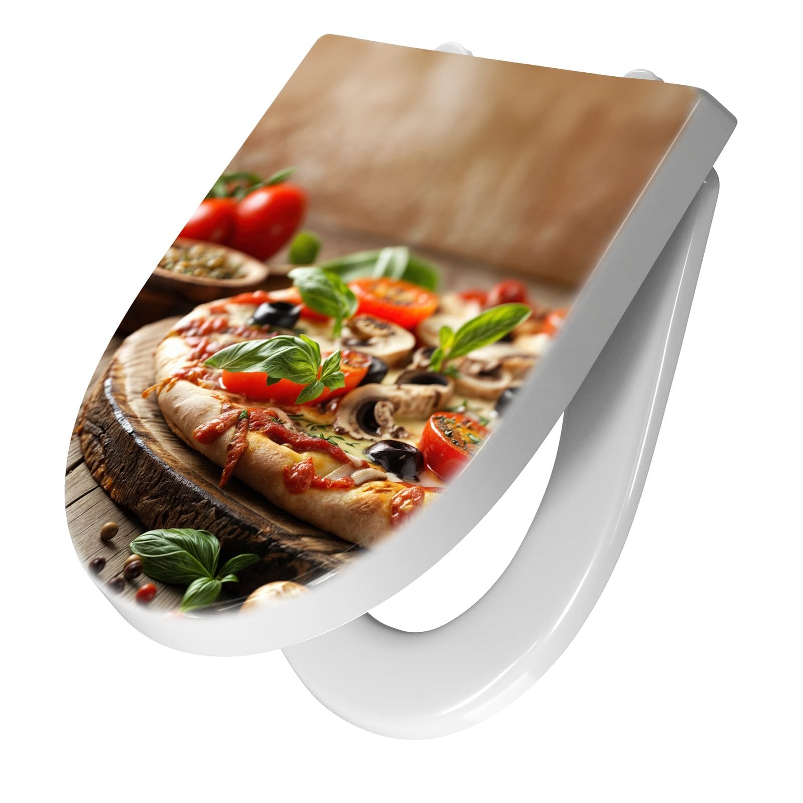 WC-Sitz mit Absenkautomatik Pizza im Holzofen