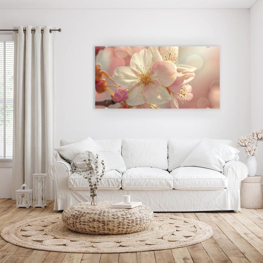 Maße Wandbild - Rosa Frühlingsblüten - Querformat