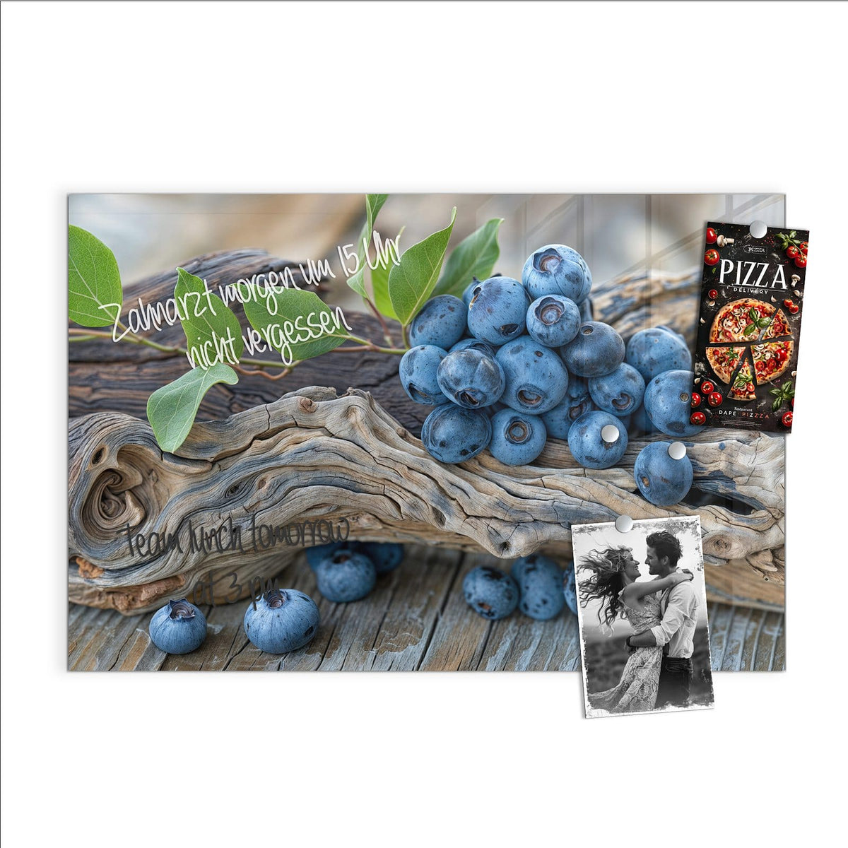 Beschreiben, abwischen, anheften – Magnettafel - Treibholz und Blaubeeren