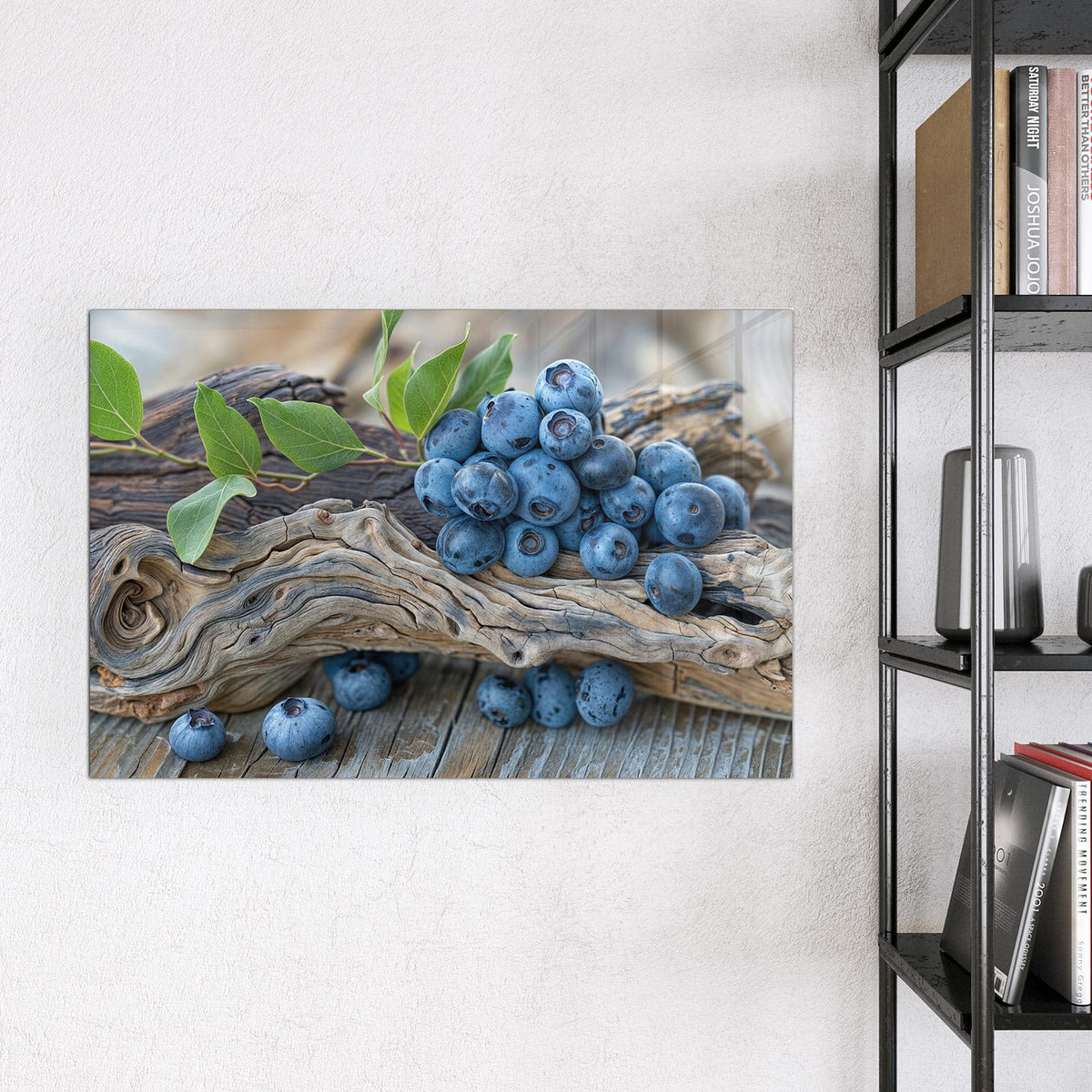 9 Größen – von 30 × 30 bis 120 × 90 cm – Magnettafel - Treibholz und Blaubeeren