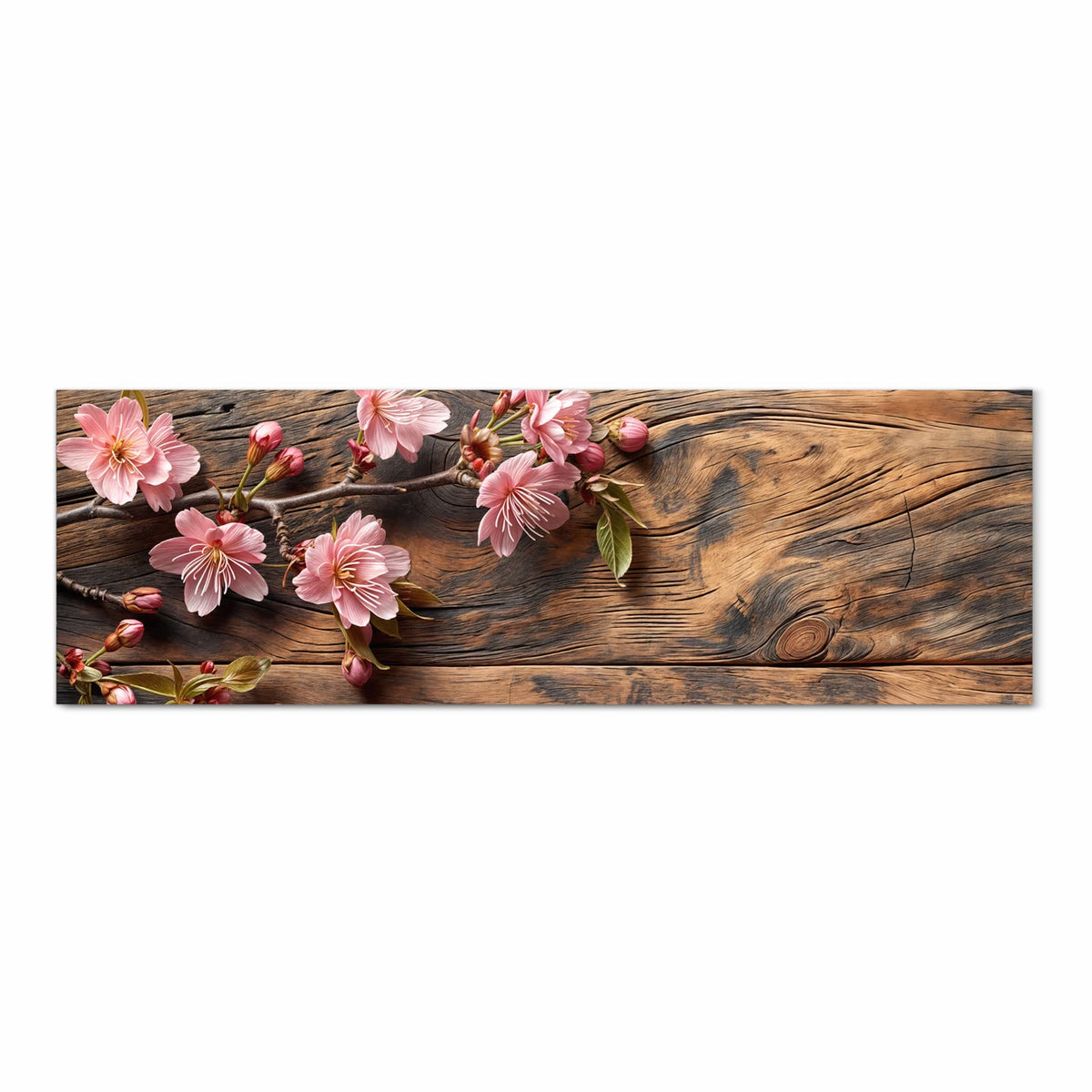 Geräuschdämpfender Bodenläufer mit Motiv Holzblüten in Frontansicht