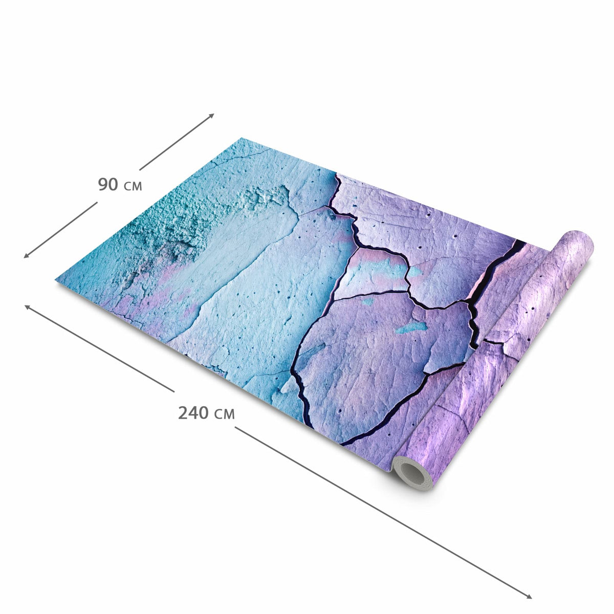 Komfortabler Küchenläufer nach Maß mit Motiv Oberfläche des Rissige in der Größe 80x280 cm