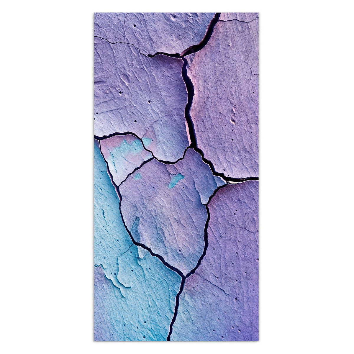 11 Größen – von 30 × 60 bis 60 × 150 cm – Wandbild - Risse in Violett - Hochformat