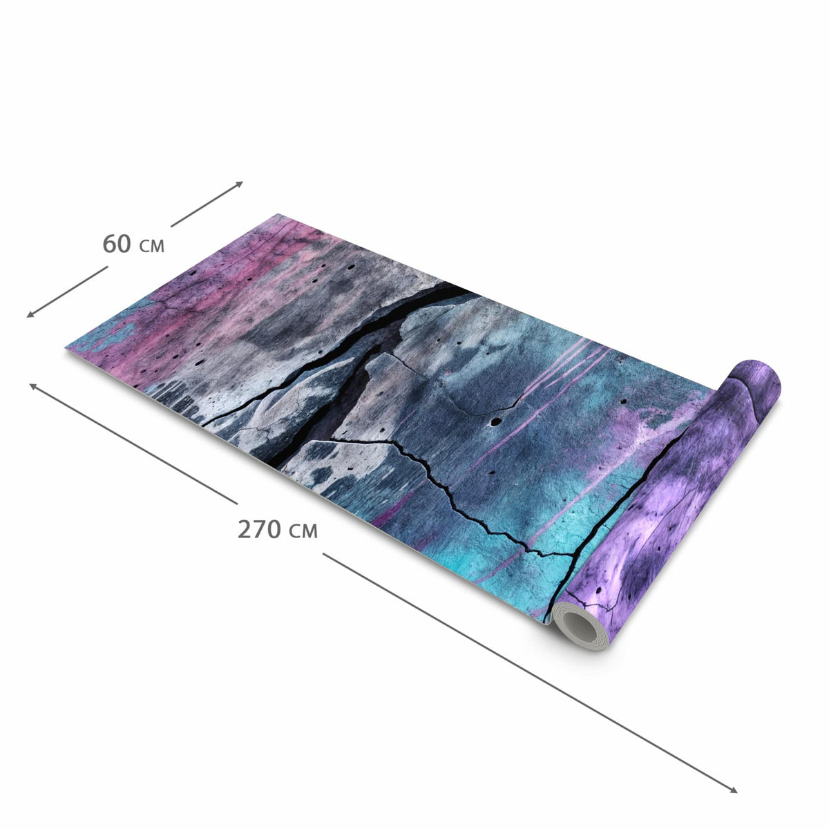 Langlebiger Bodenläufer mit Motiv Graffiti Wand Kunst in der Grösse 80x250 cm