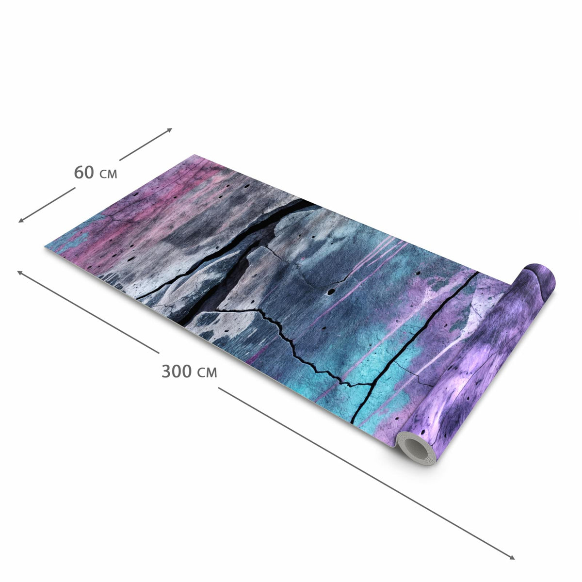 Rutschfester Bodenläufer Teppich mit Motiv Graffiti Wand Kunst in der Grösse 80x250 cm