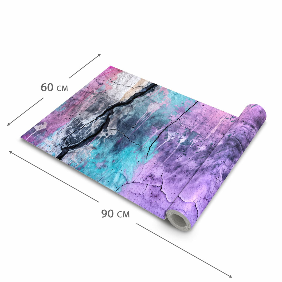 Feuchtigkeitsresistenter Küchenteppich mit Motiv Graffiti Wand Kunst in der Grösse 80x250 cm
