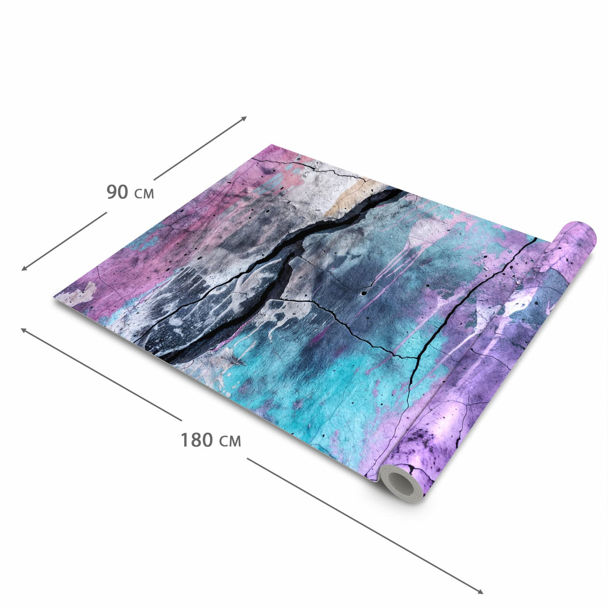 Formstabiler waschbarer Küchenteppich mit Motiv Graffiti Wand Kunst in der Grösse 80x280 cm