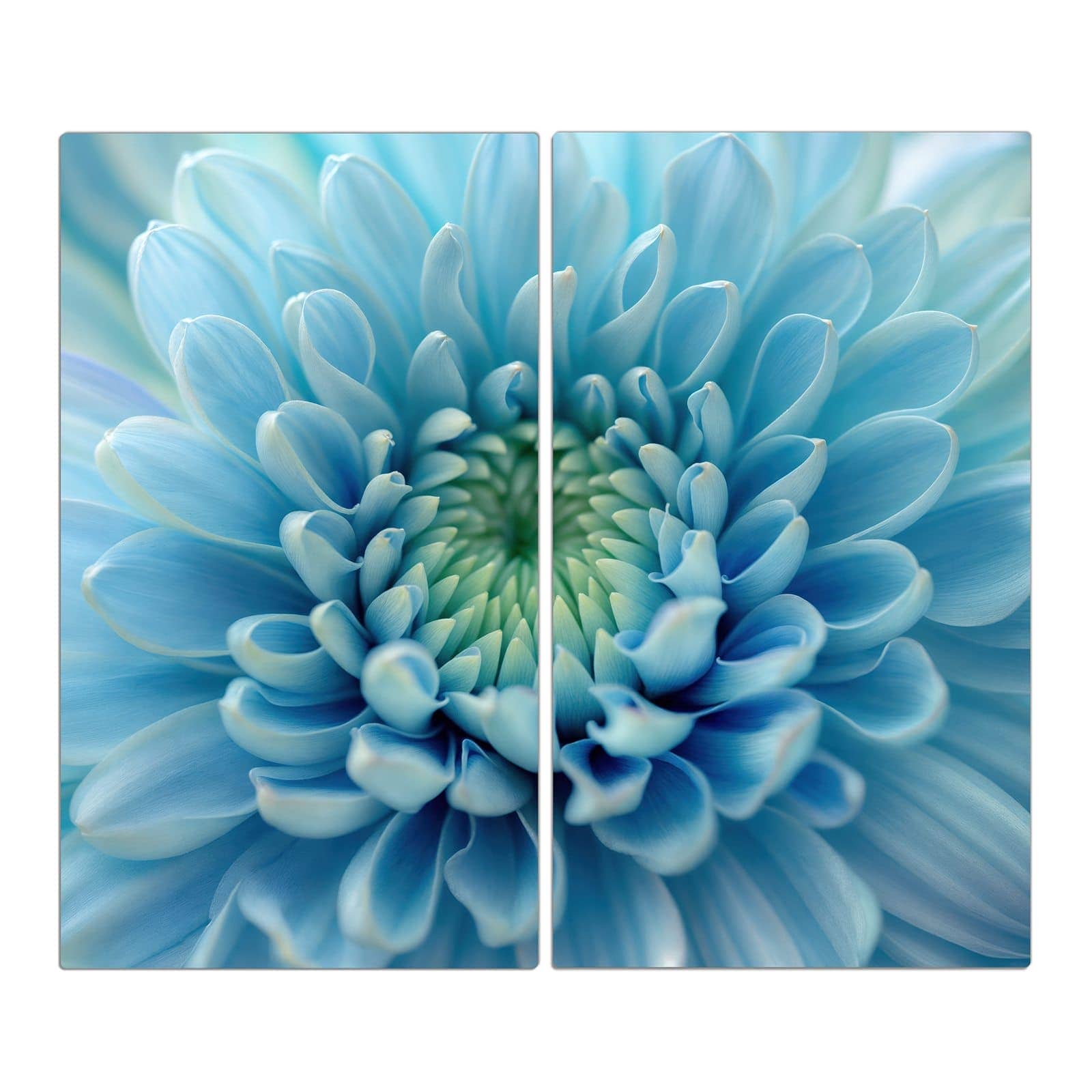 2-teilige Herdabdeckplatte Induktion mit Sanfte Blütenzauber-Motiv in der Frontansicht #grösse_2-Teilig (60x52cm)