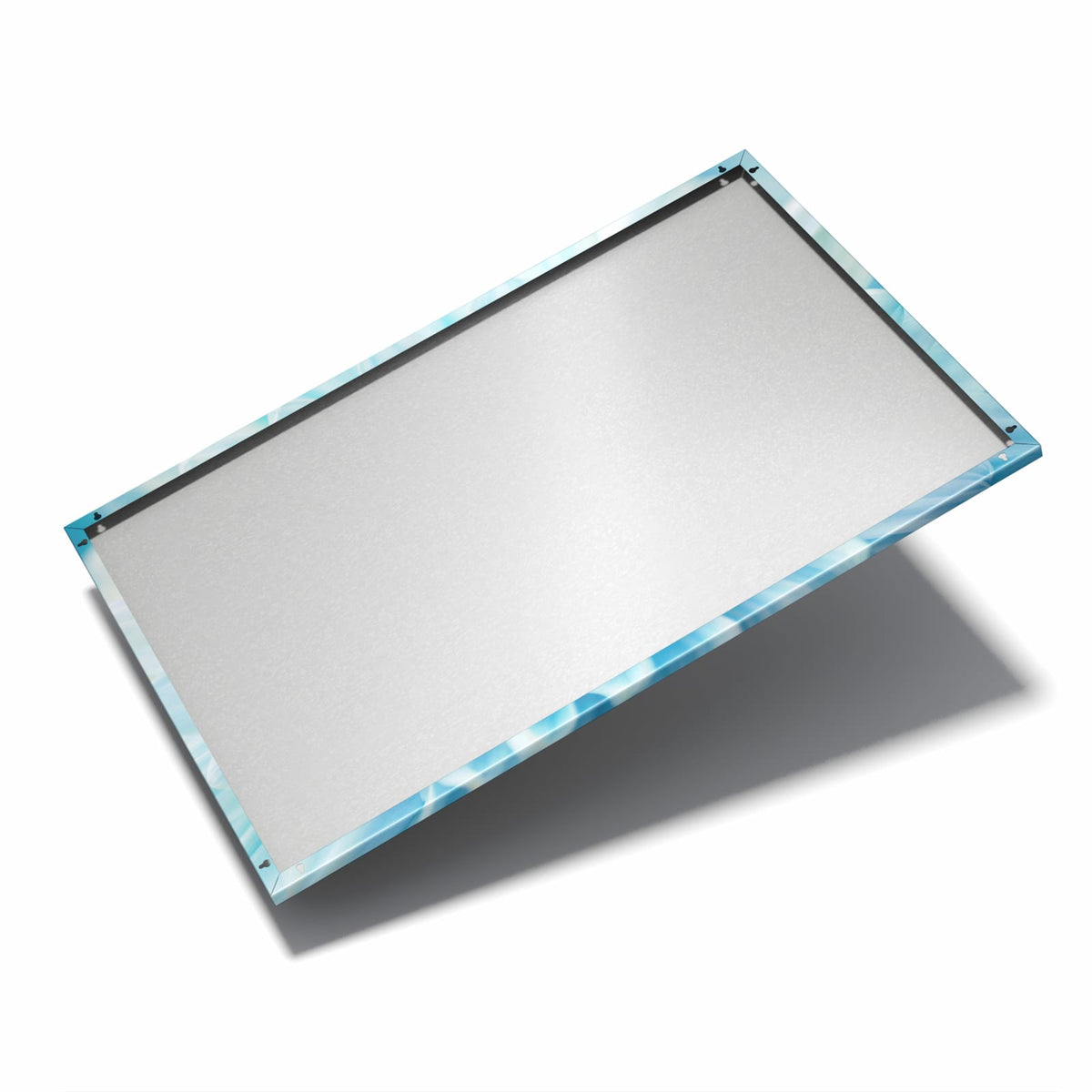 Nur 7 mm – liegt eng an der Wand – Metall Magnettafel - Helle Chrysantheme