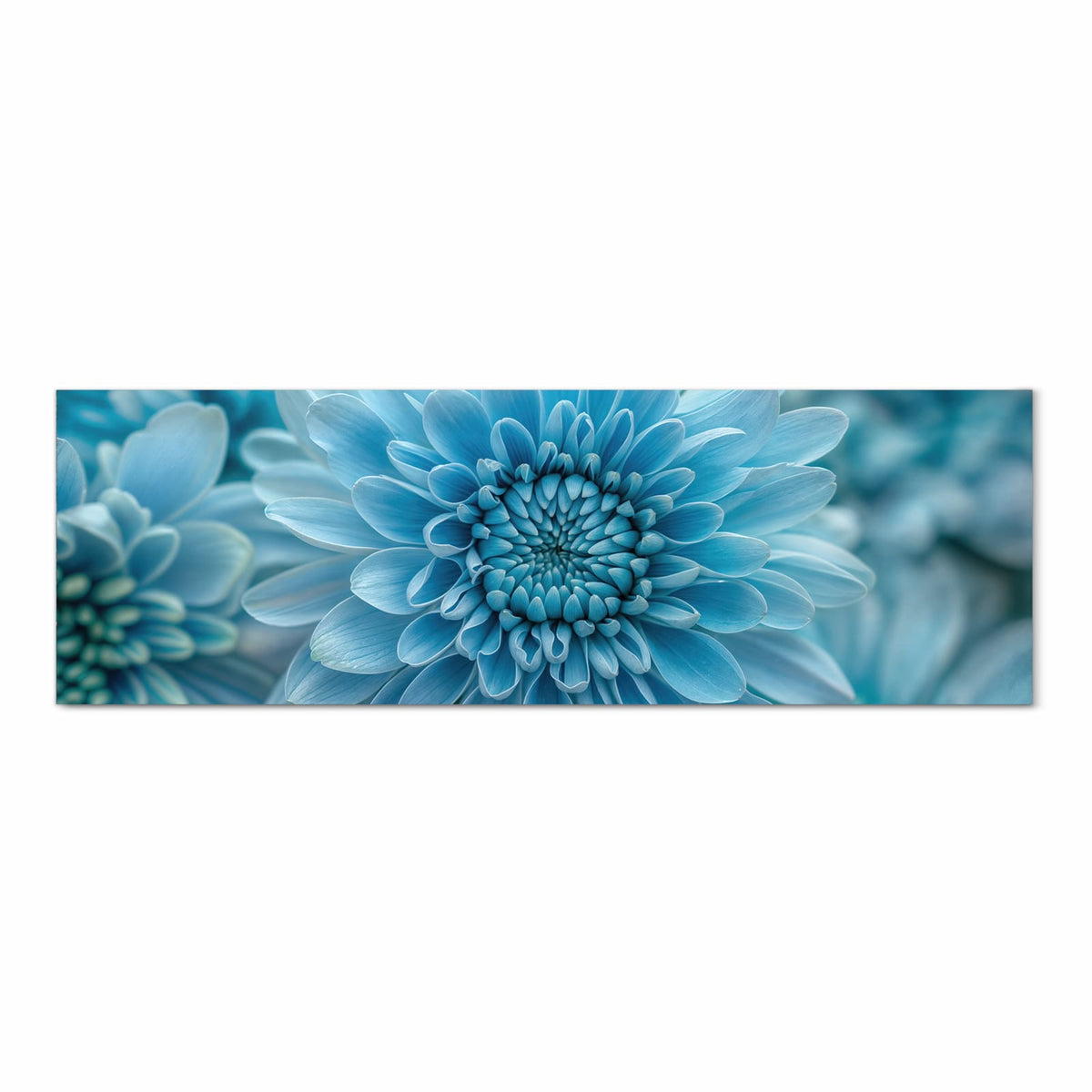 Großer Küchenteppich mit Motiv Blume von Blaue in Frontansicht für optimalen Trittkomfort