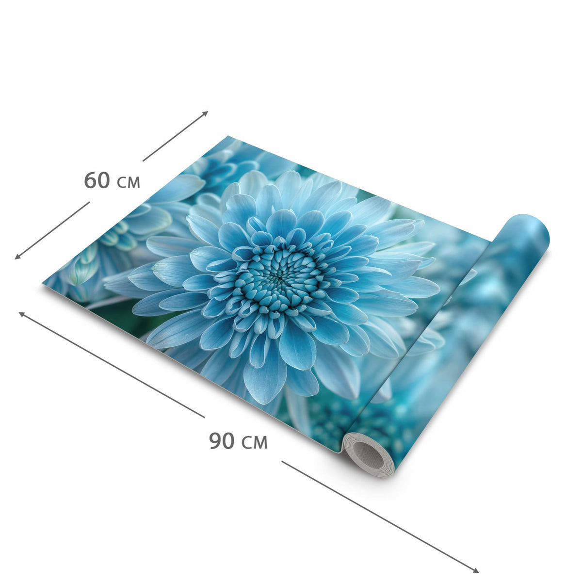 Küchenteppich mit Motiv Blume von Blaue in der Grösse 80x250 cm für Ordnung & Übersicht