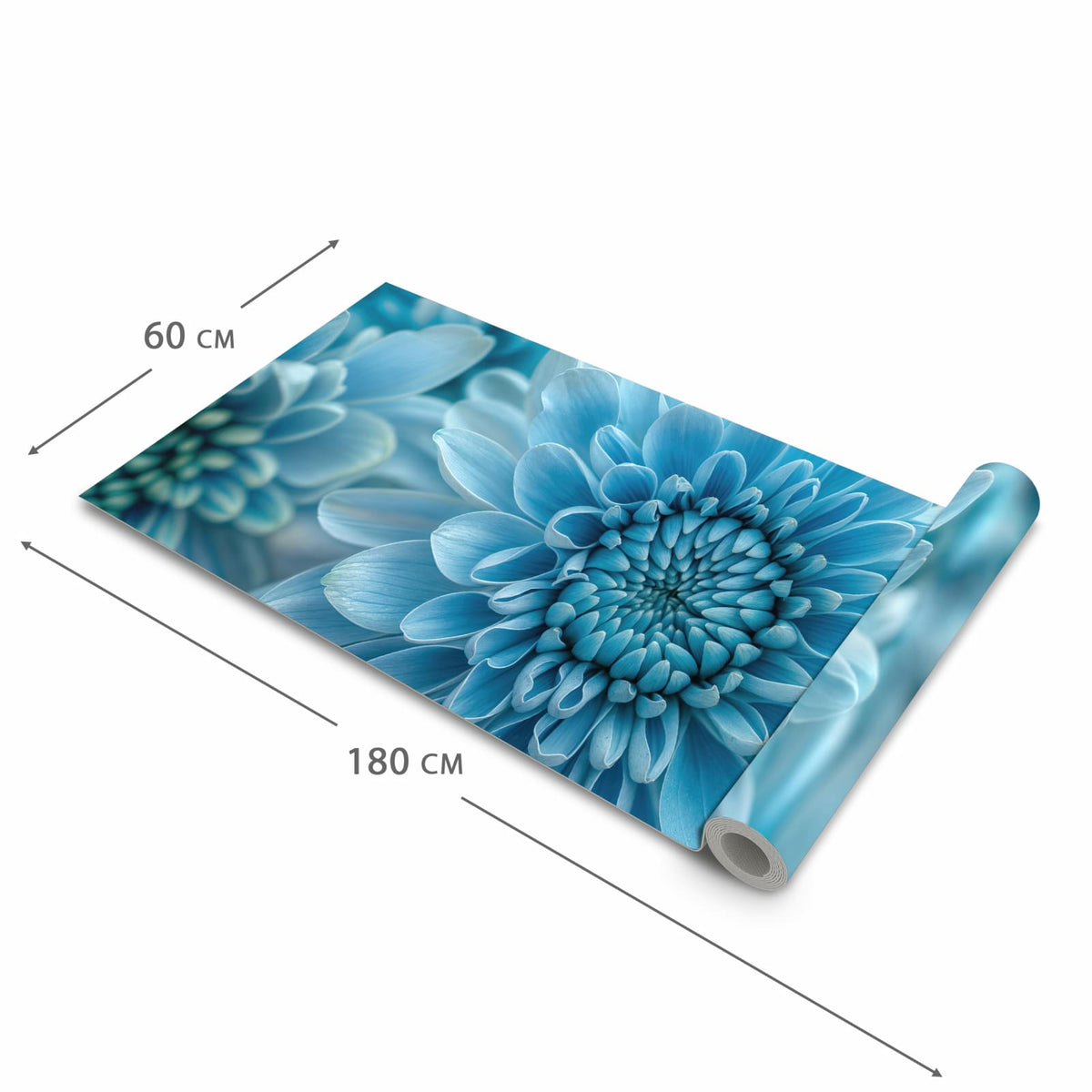 Langlebiger Küchenläufer mit Motiv Blume von Blaue in der Grösse 80x200 cm
