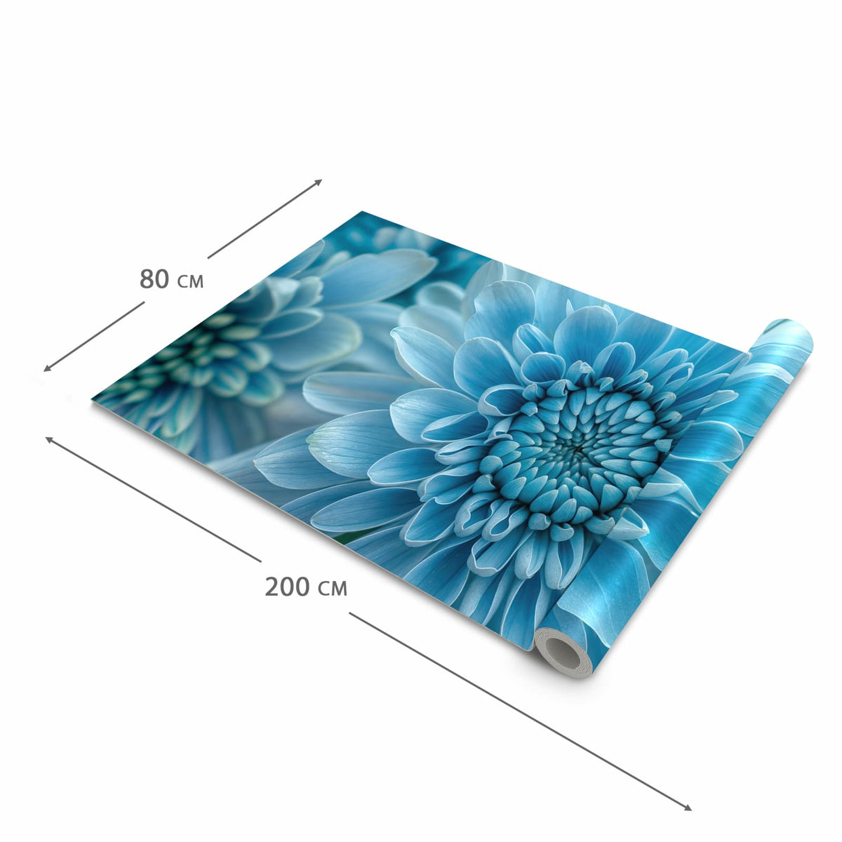 Bodenschonender Küchenteppich mit Motiv Blume von Blaue in der Grösse 80x250 cm