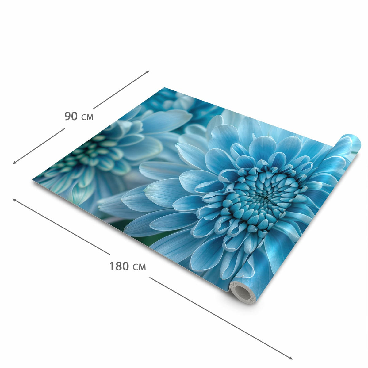 Zeitsparender Küchenläufer mit Motiv Blume von Blaue in der Grösse 80x250 cm
