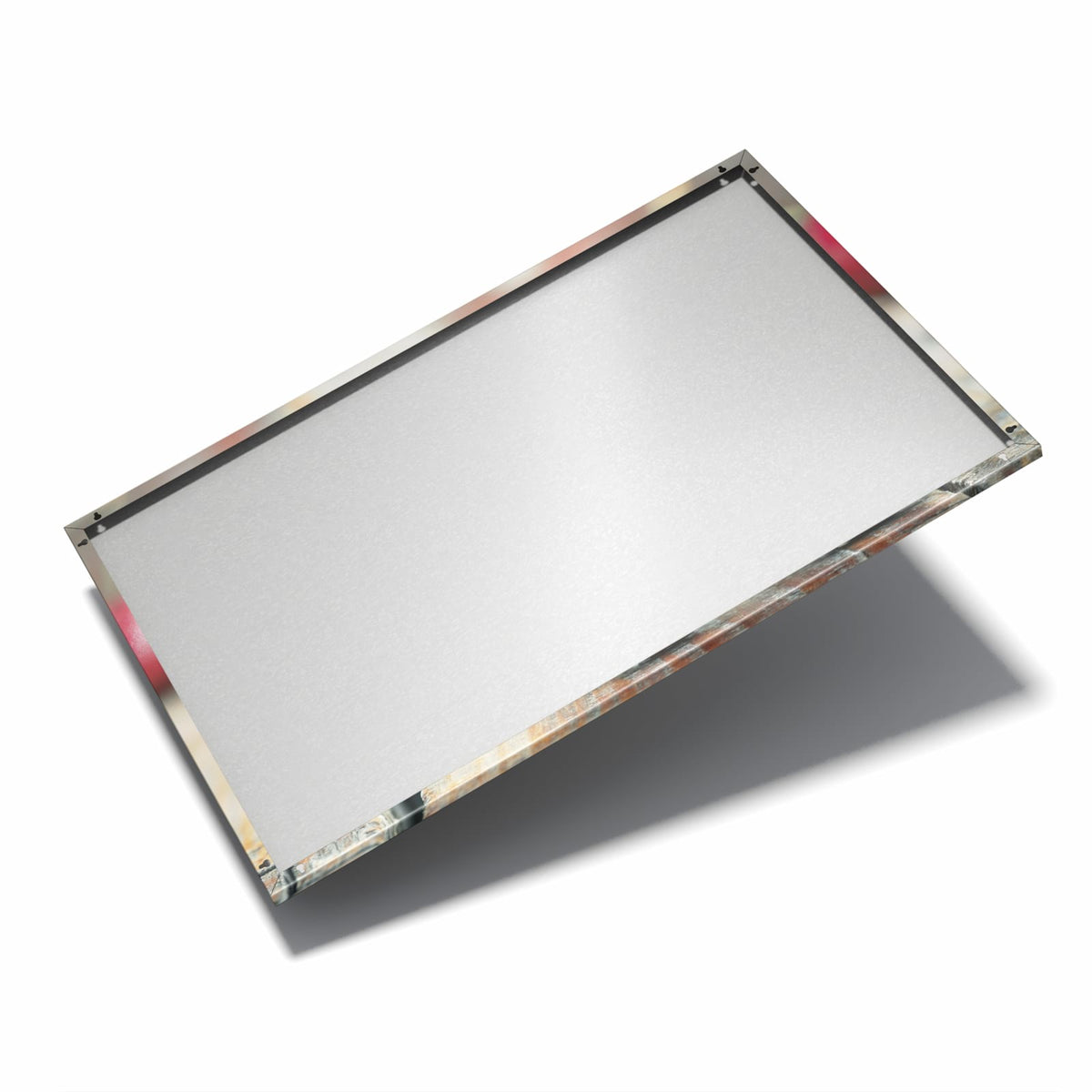 Nur 7 mm – liegt eng an der Wand – Metall Magnettafel - Zwei Kirschen auf Holz