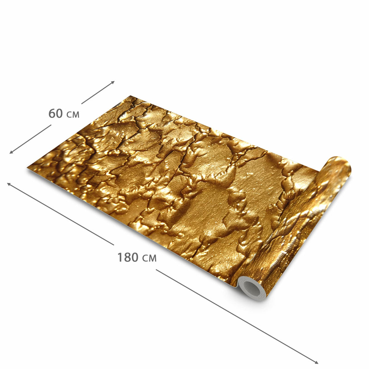 Küchenteppich mit Motiv Goldene Struktur in der Grösse 60x270 cm für sichere Aufbewahrung