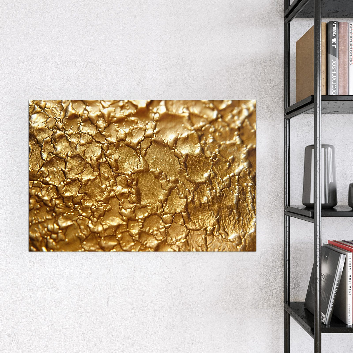 9 Größen – von 30 × 30 bis 120 × 90 cm – Magnettafel - Rissiges Gold
