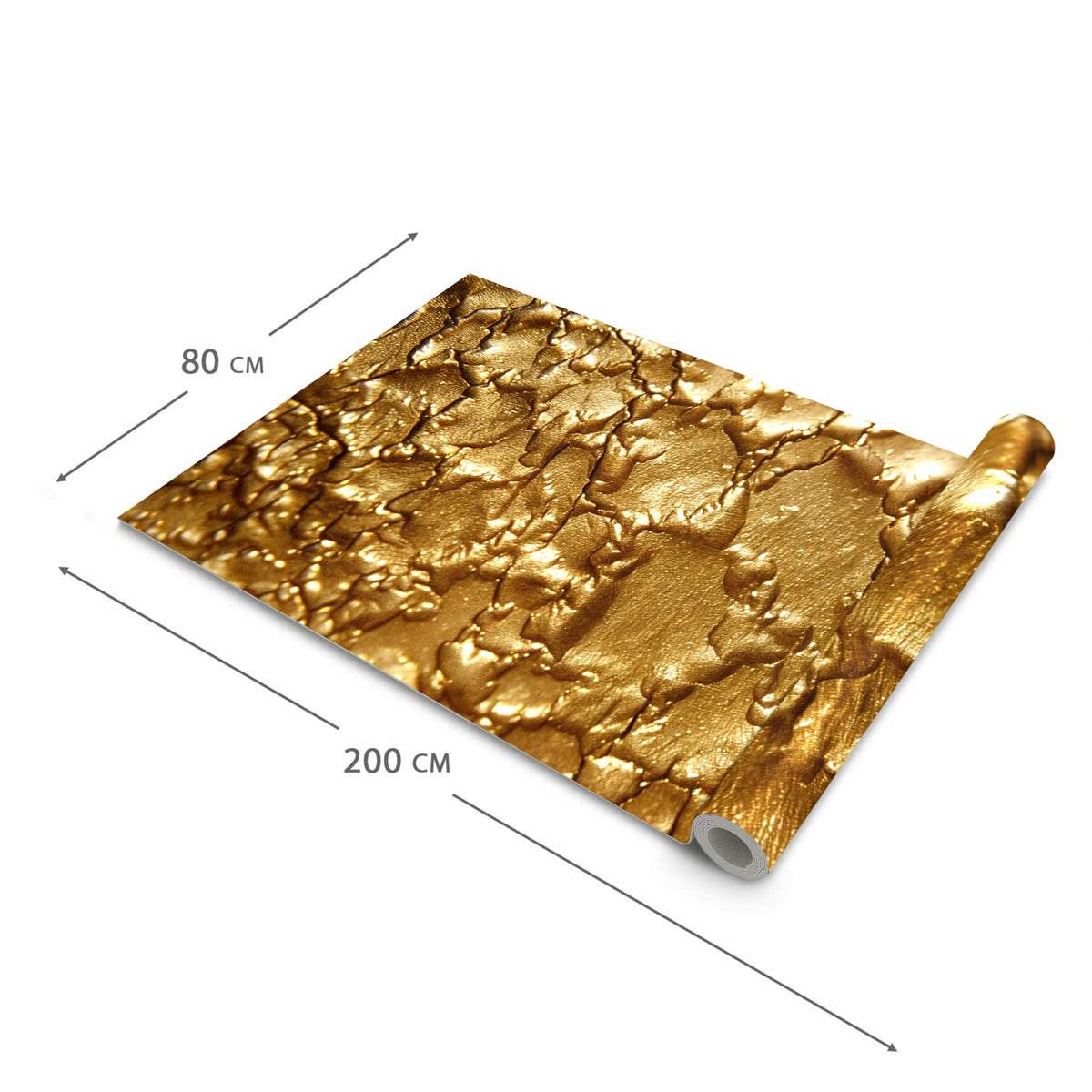Komfortabler Läufer Küche mit Motiv Goldene Struktur in der Grösse 60x270 cm