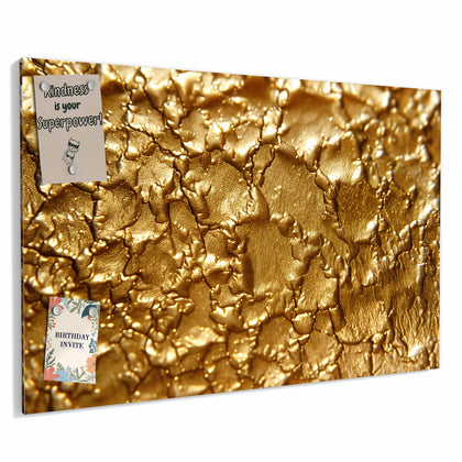 Metall Magnettafel mit dem Motiv Rissiges Gold